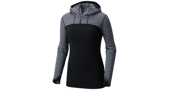 Mountain Hardwear Butterlicious Long Sleeve Hoodie - Women's-Black-X-Small, 415224