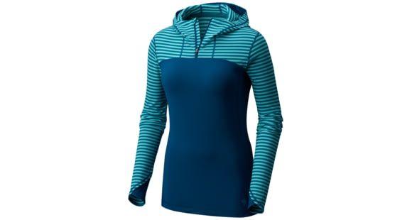 Mountain Hardwear Butterlicious Long Sleeve Hoodie - Women's-Dark River-Medium