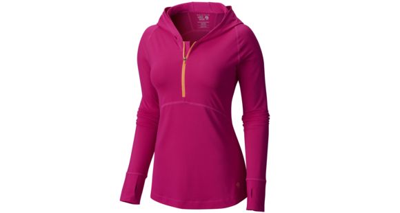 Mountain Hardwear Butterlicious Long Sleeve Hoodie - Women's-Haute Pink-X-Small