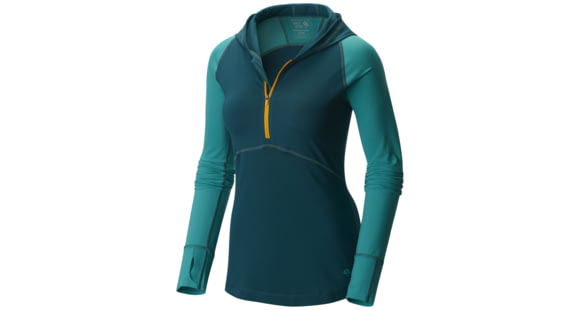 Mountain Hardwear Butterlicious Long Sleeve Hoodie - Women's-River Rock Green-Small