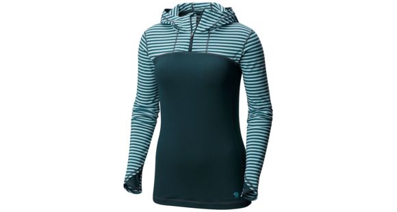 Mountain Hardwear Butterlicious Long Sleeve Hoody, Blue Spruce, XS, 1732931310-XS