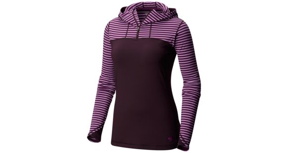 Mountain Hardwear Butterlicious Long Sleeve Hoody, Dark Tannin, L, 1732931509-L