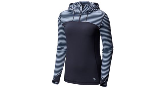 Mountain Hardwear Butterlicious Long Sleeve Hoody, Inkwell, S, 1732931419-S