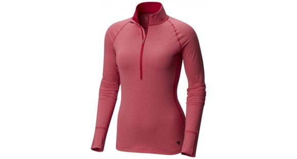 Mountain Hardwear Butterlicious Stripe Long Sleeve 1/2 Zi, Heather Cranstand, M, 1665241624-M