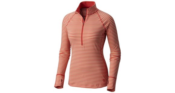 Mountain Hardwear Butterlicious Stripe Long Sleeve 1/2 Zip - Women's-Crab Legs-X-Small