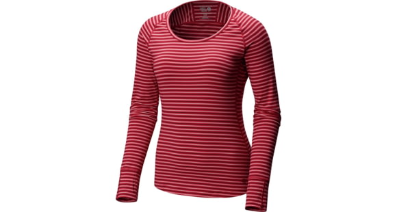 Mountain Hardwear Butterlicious Stripe Long Sleeve Crew, Cranstand, XL, 1700421623-XL