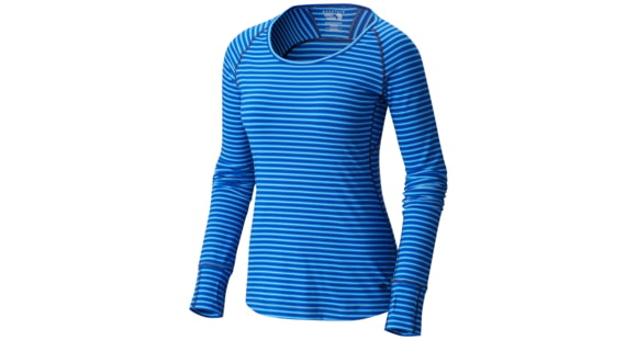 Mountain Hardwear Butterlicious Stripe Long-Sleeve Crew - Women's-Indigo Blue-Small