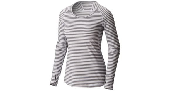 Mountain Hardwear Butterlicious Stripe Long-Sleeve Crew - Women's-Steam-Small
