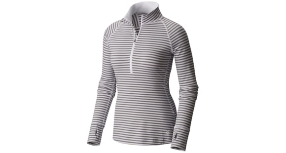 Mountain Hardwear Butterlicious Stripe Long Sleeve - Women's, Steam, S, 1665241088-S
