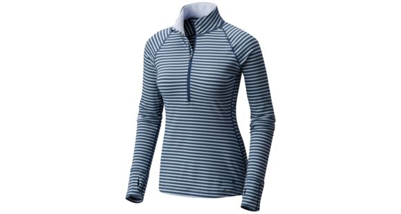 Mountain Hardwear Butterlicious Stripe Long Sleeve - Women's, Inkwell, L, 1665241419-L