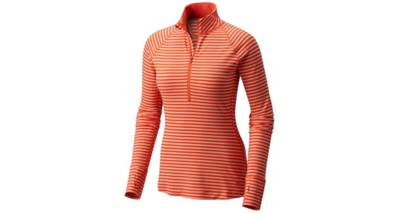 Mountain Hardwear Butterlicious Stripe Long Sleeve - Women's, Bright Ember, M, 1665241868-M