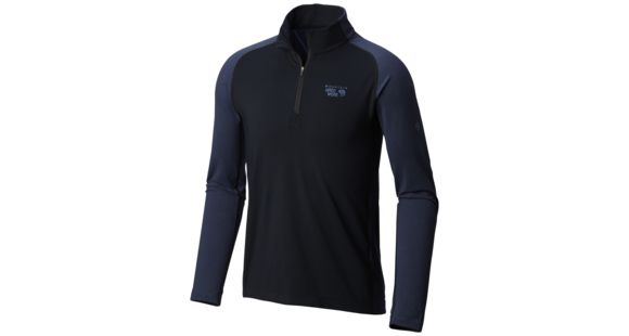Mountain Hardwear Butterman Half-Zip Shirt - Men's, Black, Zinc, Medium, 1825521013-M