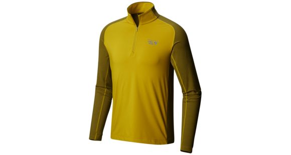 Mountain Hardwear Butterman Half-Zip Shirt - Men's, Dark Citron, Zinc, Small, 1825521359-S