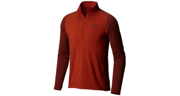 Mountain Hardwear Butterman Half-Zip Shirt - Men's, Dark Copper, Woodsmoke, Large, 1825521840-L