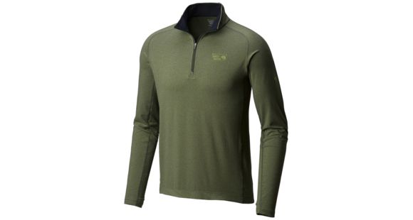 Mountain Hardwear Butterman Half-Zip Shirt - Men's, Heather Surplus Green, Large, 1825521348-L