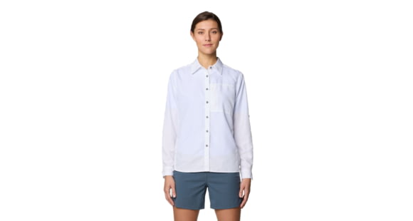 Mountain Hardwear Canyon Long Sleeve Shirts - Women's, White, S, 190423015443