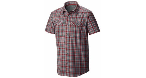 Mountain Hardwear Canyon Plaid Short Sleeve Shirt - Men's-Thunderhead Grey-Small
