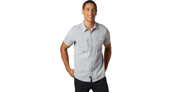 Mountain Hardwear Canyon Pro Short Sleeve Shirt - Men's, Steam, Medium, 1764301088-M
