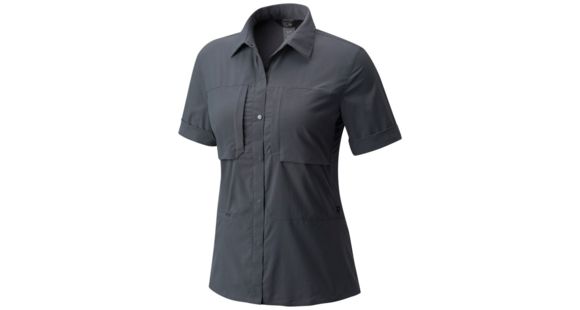 Mountain Hardwear Canyon Pro Short Sleeve Shirt - Women's, Graphite, L, 1764471053-L