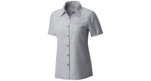 Mountain Hardwear Canyon Short Sleeve Shirt - Women's, Steam, M, 1648541089-M