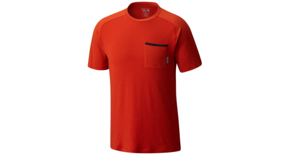 Mountain Hardwear CoolHiker Short Sleeve T - Men's-Bonfire-Small