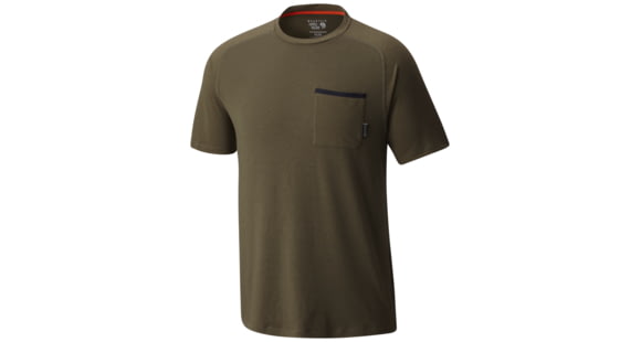 Mountain Hardwear CoolHiker Short Sleeve T - Men's-Peatmoss-Large