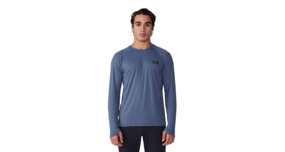 Mountain Hardwear Crater Lake Long Sleeve Crew Top - Men's, Blue Slate, Large, 1982421450-L