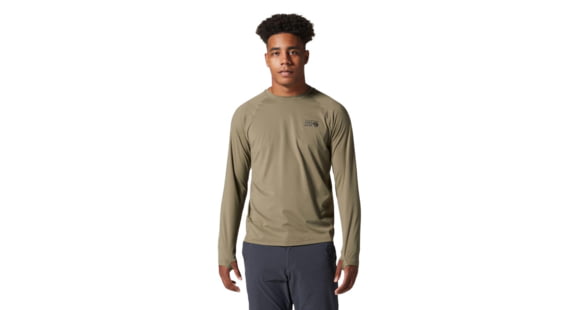 Mountain Hardwear Crater Lake Long Sleeve Crew Top - Men's, Stone Green, 2XL, 1982421397-XXL