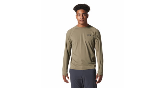 Mountain Hardwear Crater Lake Long Sleeve Crew Top - Men's, Stone Green, Extra Large, 1982421397-Stone Green-XL