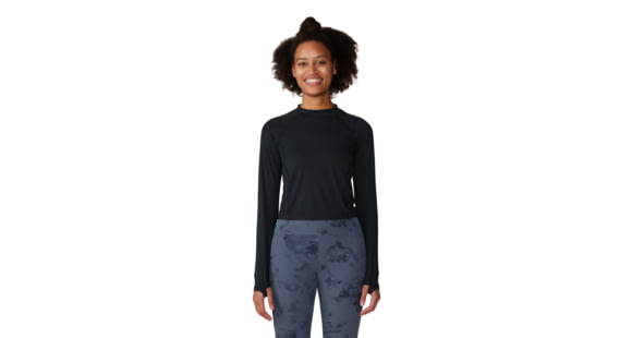 Mountain Hardwear Crater Lake Long Sleeve Crop - Women's, Black, S, 1986771-010-S