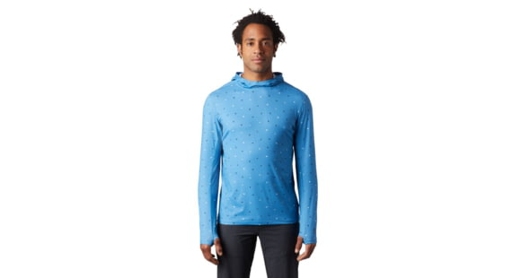 Mountain Hardwear Crater Lake Long Sleeve Hoody - Mens, Deep Lake Cam Print, 2XL, 1829321452-DLCP-XXL