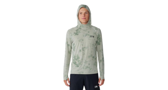 Mountain Hardwear Crater Lake Long Sleeve Hoody - Men's, White Sage Nebula Print, Large, 1982411341-L