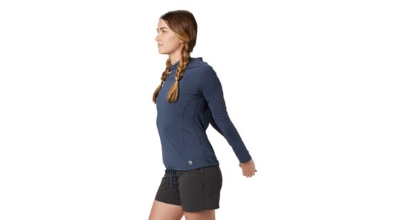 Mountain Hardwear Crater Lake Long Sleeve Hoody - Women's, Zinc, Small, 1829681492-S