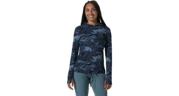 Mountain Hardwear Crater Lake LS Hoody - Women's, Blue Slate Crag, Small, 1829681417-S