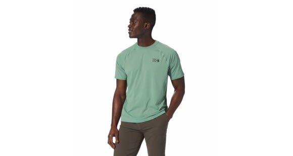 Mountain Hardwear CraterLake Short Sleeve Top - Men's, Aloe, Medium, 1982431358-Aloe-M