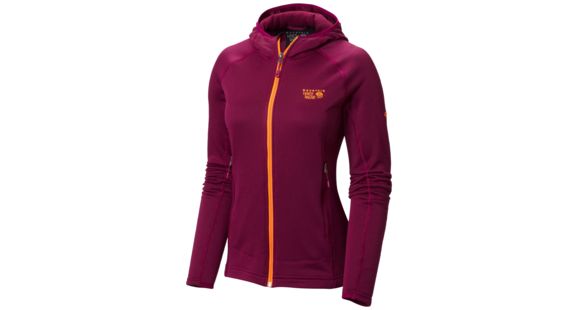 Mountain Hardwear Desna Grid Hooded Jacket - Women's-Dark Raspberry-Large