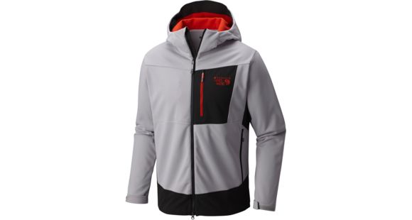 Mountain Hardwear Dragon Hooded Jacket - Men's-Grey Ice-X-Large