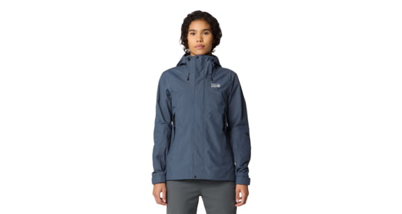 Mountain Hardwear Dry Times Hooded Jacket - Women's, Moon Blue, S, 190423045884