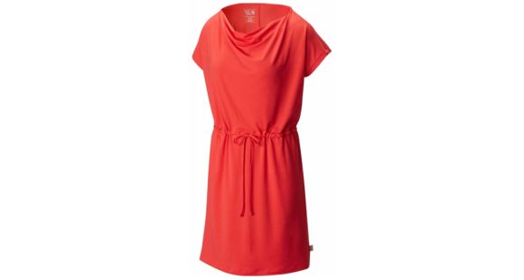 Mountain Hardwear DrySpun Perfect Tee Dress - Women's-Red Hibiscus-Medium