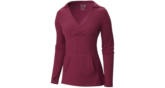 Mountain Hardwear DrySpun Pullover Hoodie - Women's -Red Plum-Small