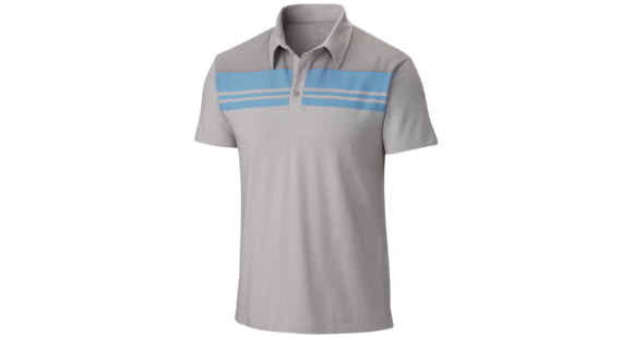 Mountain Hardwear DrySpun Stripe Short Sleeve Polo - Men's-Steam-Large