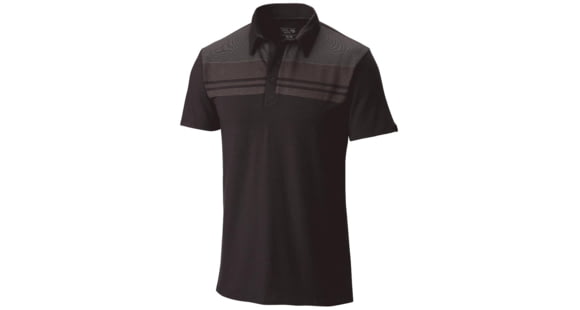Mountain Hardwear DrySpun Stripe Short Sleeve Polo - Men's-Shark-Large