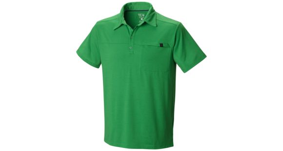 Mountain Hardwear DryTraveler Solid Short Sleeve Polo - Men's-Fuse Green-X-Large