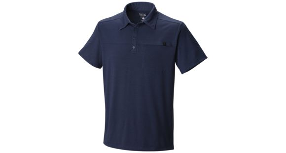 Mountain Hardwear DryTraveler Solid Short Sleeve Polo - Men's-Zinc-Large