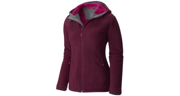 Mountain Hardwear Dual Fleece Hooded Jacket - Women's-Dark Raspberry-X-Small