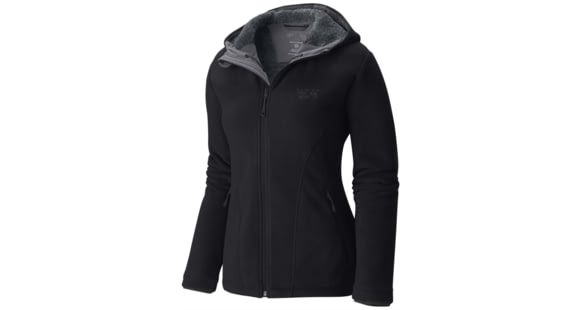 Mountain Hardwear Dual Fleece Hooded Jacket - Women's-Black/Graphite-Small