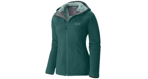 Mountain Hardwear Dual Fleece Hooded Jacket - Women's-Teal Green-Large
