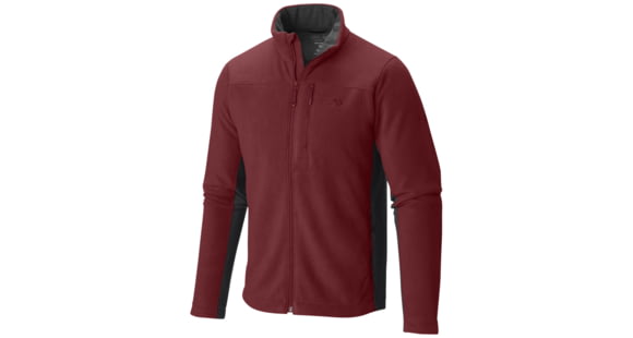 Mountain Hardwear Dual Fleece Jacket - Men's-Smolder Red/Shark-Medium