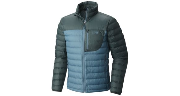 Mountain Hardwear Dynotherm Down Jacket - Men's-Cloudburst/Dark Forest-X-Large