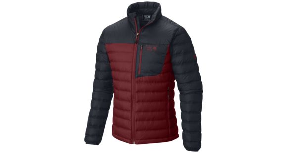 Mountain Hardwear Dynotherm Down Jacket - Men's-Smolder Red/Hardwear Navy-Small